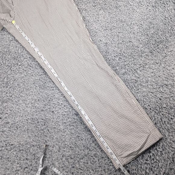 Brooks Brothers Pants Men 36x31 Brown White Chino Career Preppy Straight Striped - Picture 7 of 9